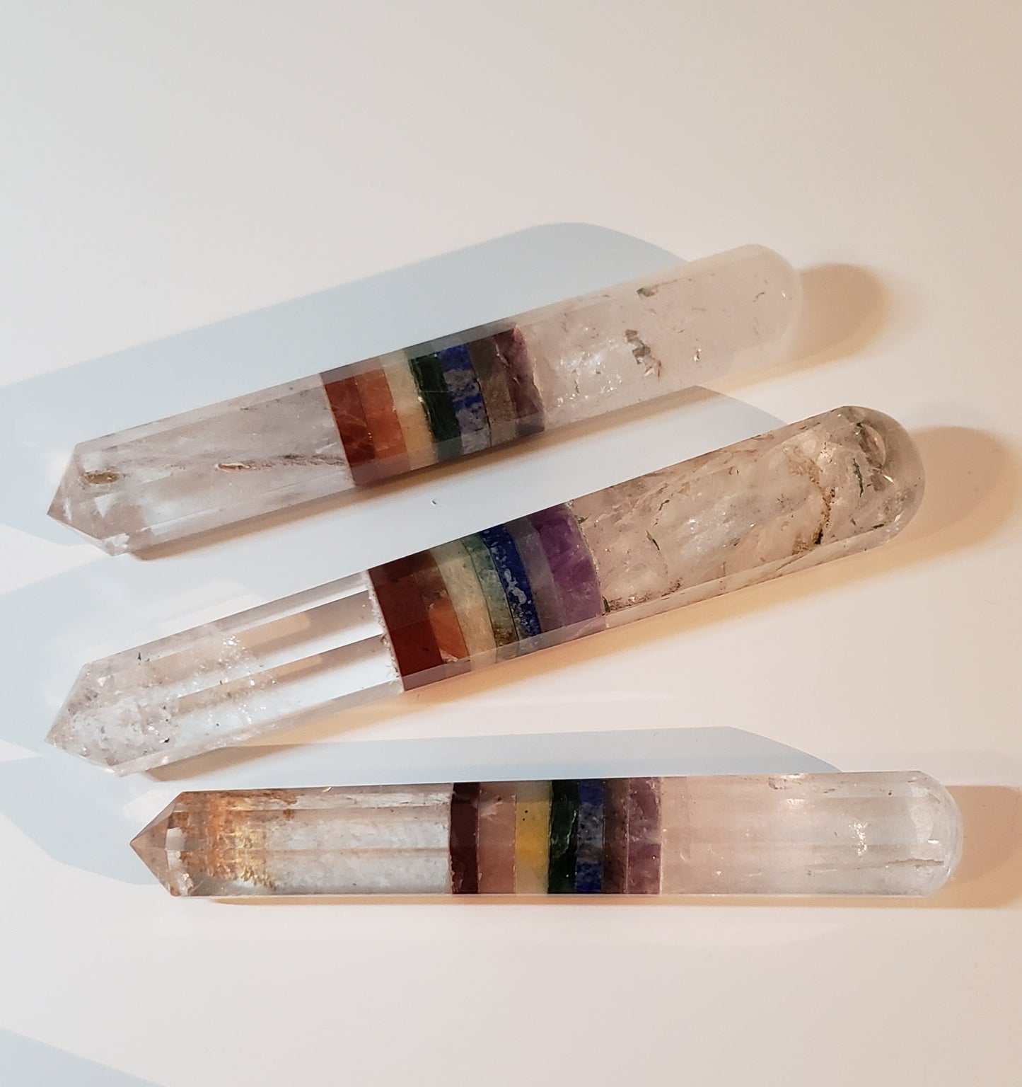 Quartz Colour Banded Wands