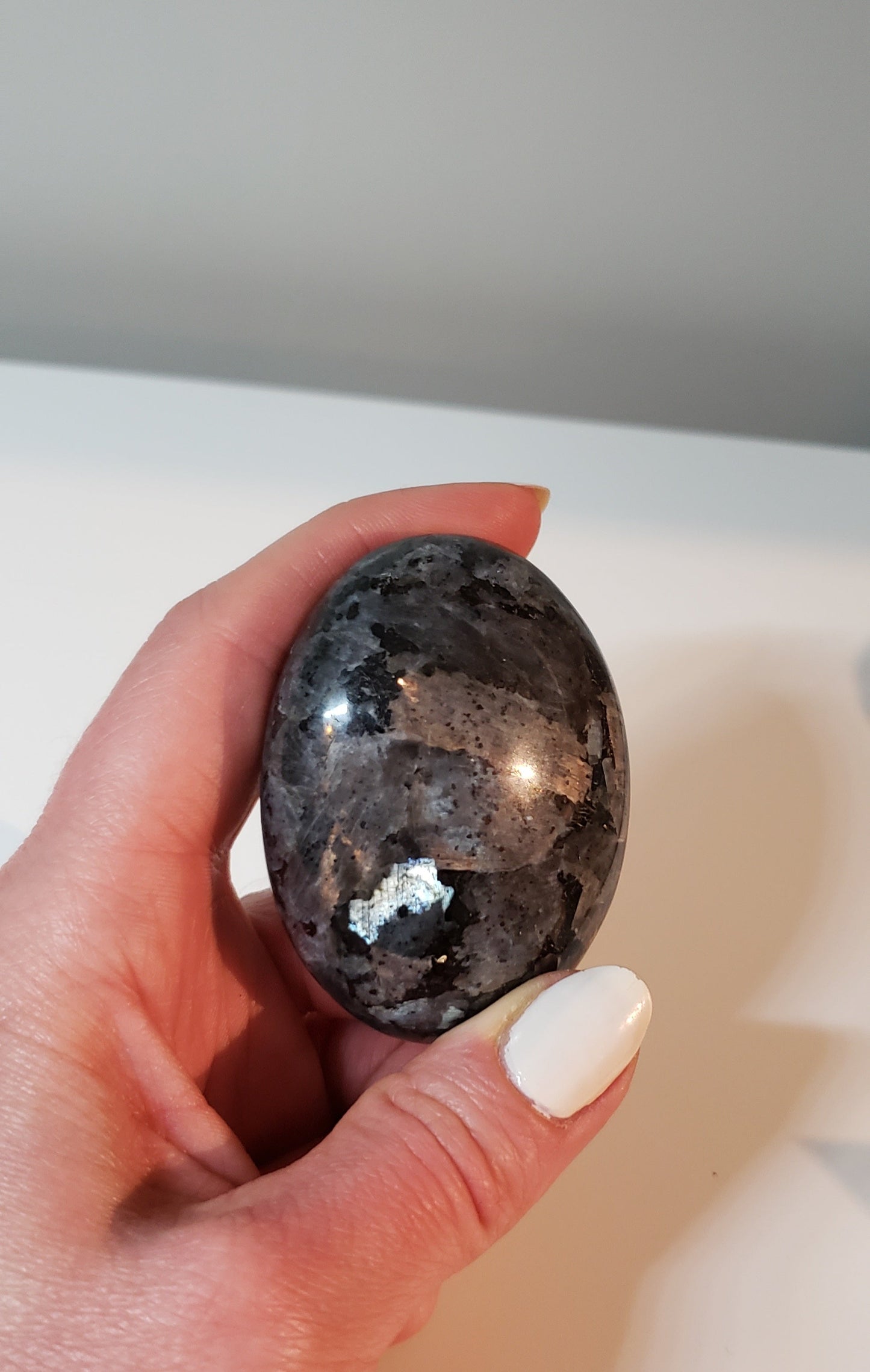 Larvikite Palm Stones