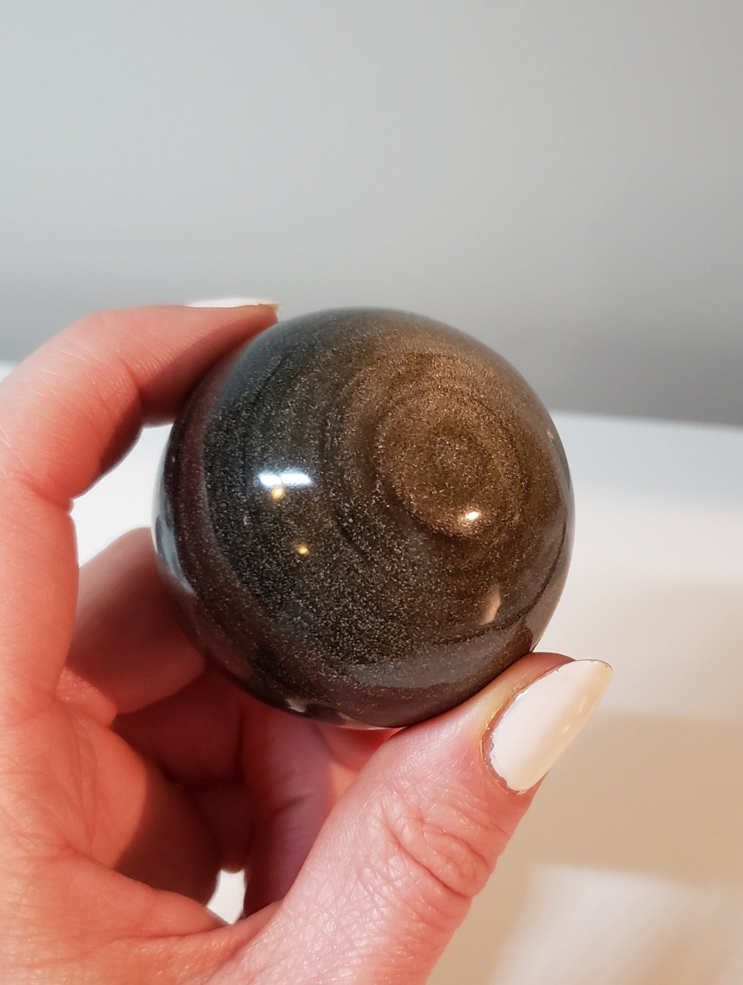 Golden Sheen Obsidian Spheres